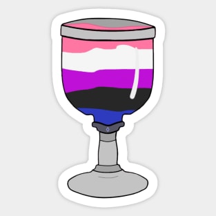 Genderfluid Goblet Sticker